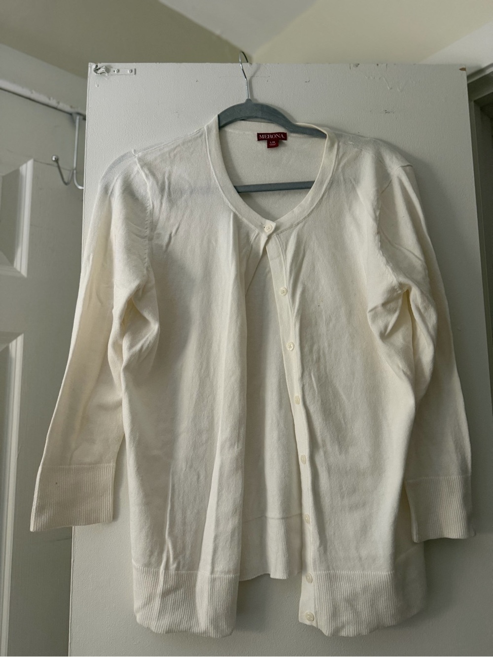 Merona white Crewneck Button Cardigan
